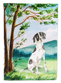 Under the Tree English Pointer House Flag 28x40 Porch Sleeve Pole Decorative Outside Yard Banner Artwork Wall Hanging, Polyester