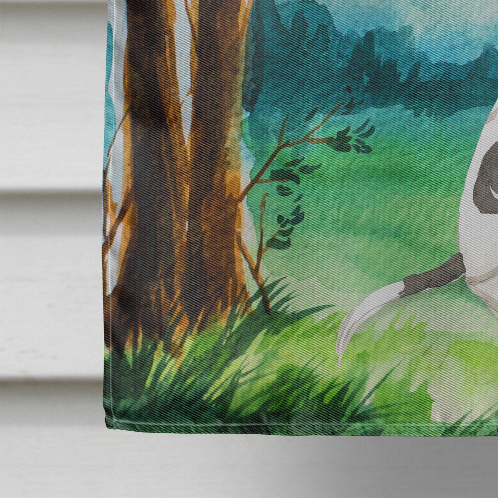 Under the Tree English Pointer House Flag 28x40 Porch Sleeve Pole Decorative Outside Yard Banner Artwork Wall Hanging, Polyester