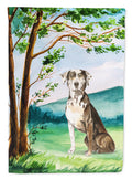 Under the Tree Catahoula Leopard Dog House Flag 28x40 Porch Sleeve Pole Decorative Outside Yard Banner Artwork Wall Hanging, Polyester