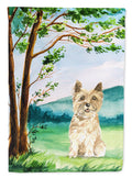 Under the Tree Cairn Terrier House Flag 28x40 Porch Sleeve Pole Decorative Outside Yard Banner Artwork Wall Hanging, Polyester