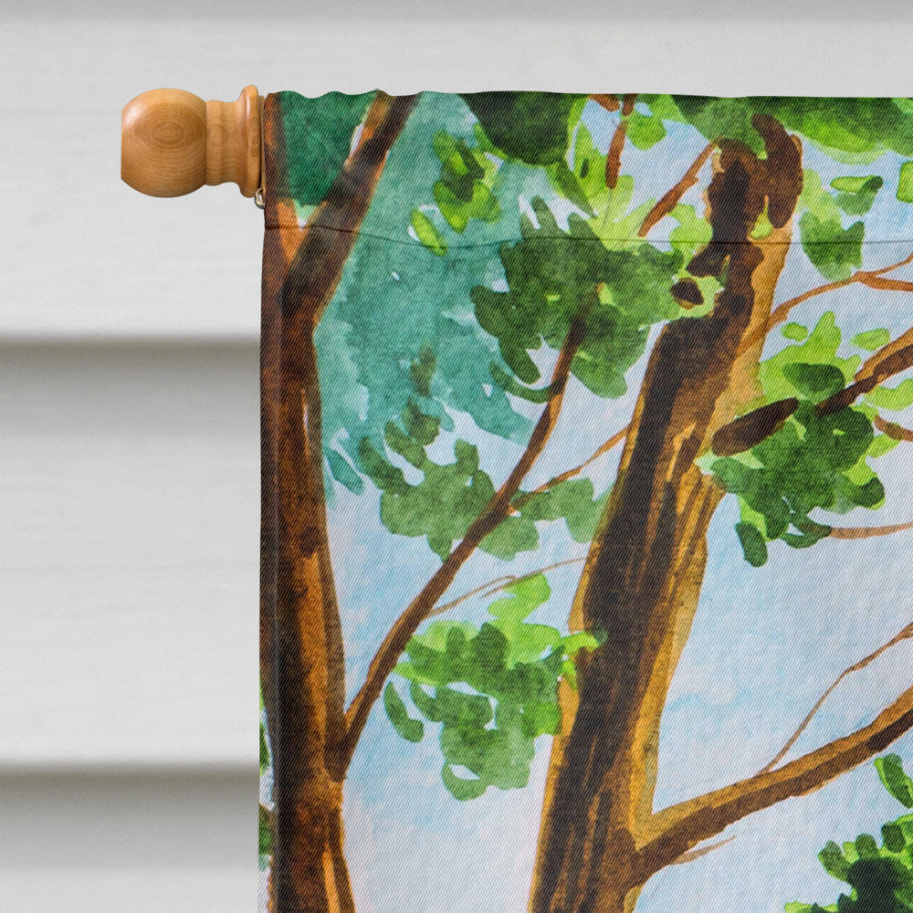 Under the Tree Bouvier des Flandres House Flag 28x40 Porch Sleeve Pole Decorative Outside Yard Banner Artwork Wall Hanging, Polyester