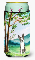 Under the Tree Boston Terrier Tall Boy Hugger Can Cooler Sleeve Machine Washable Drink Collapsible Insulator Beverage Insulated Holder