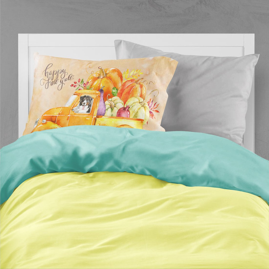 Fall Harvest Bernese Mountain Dog Standard Pillowcase Lightweight Super Soft Easy Care Decorative Artwork Pillowcase, Standard