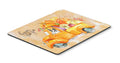 Fall Harvest Boston Terrier Mouse Pad, Heat Resistant Trivet Hot Pad , Non Slip Rubber Desk Mat, Kitchen Counter Protector, Home Office Decor Gift