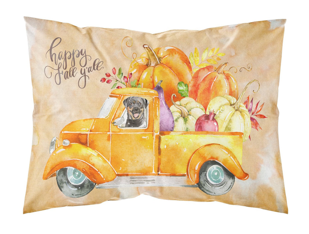 Fall Harvest Rottweiler Standard Pillowcase Lightweight Super Soft Easy Care Decorative Artwork Pillowcase, Standard