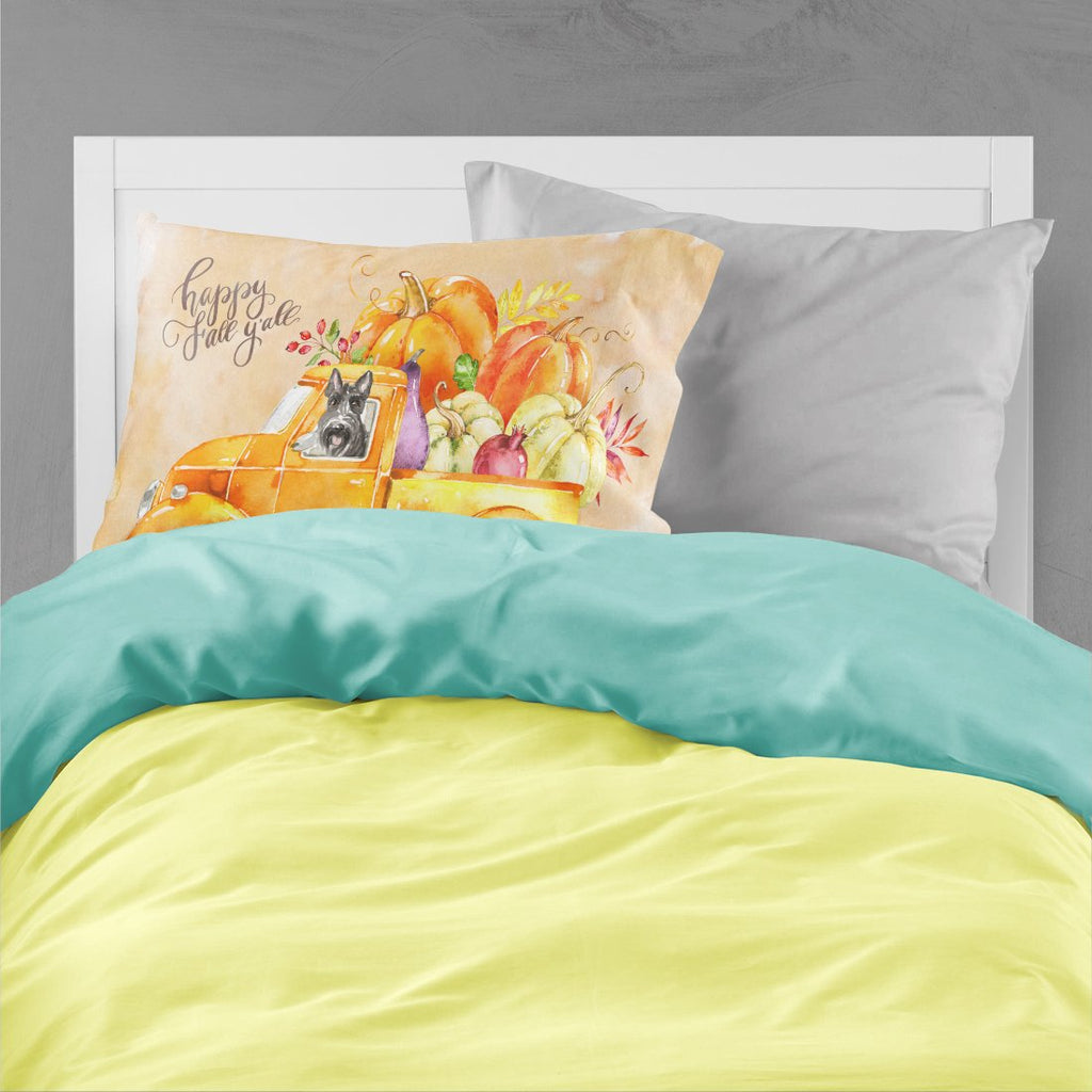 Fall Harvest Scottish Terrier Standard Pillowcase Lightweight Super Soft Easy Care Decorative Artwork Pillowcase, Standard