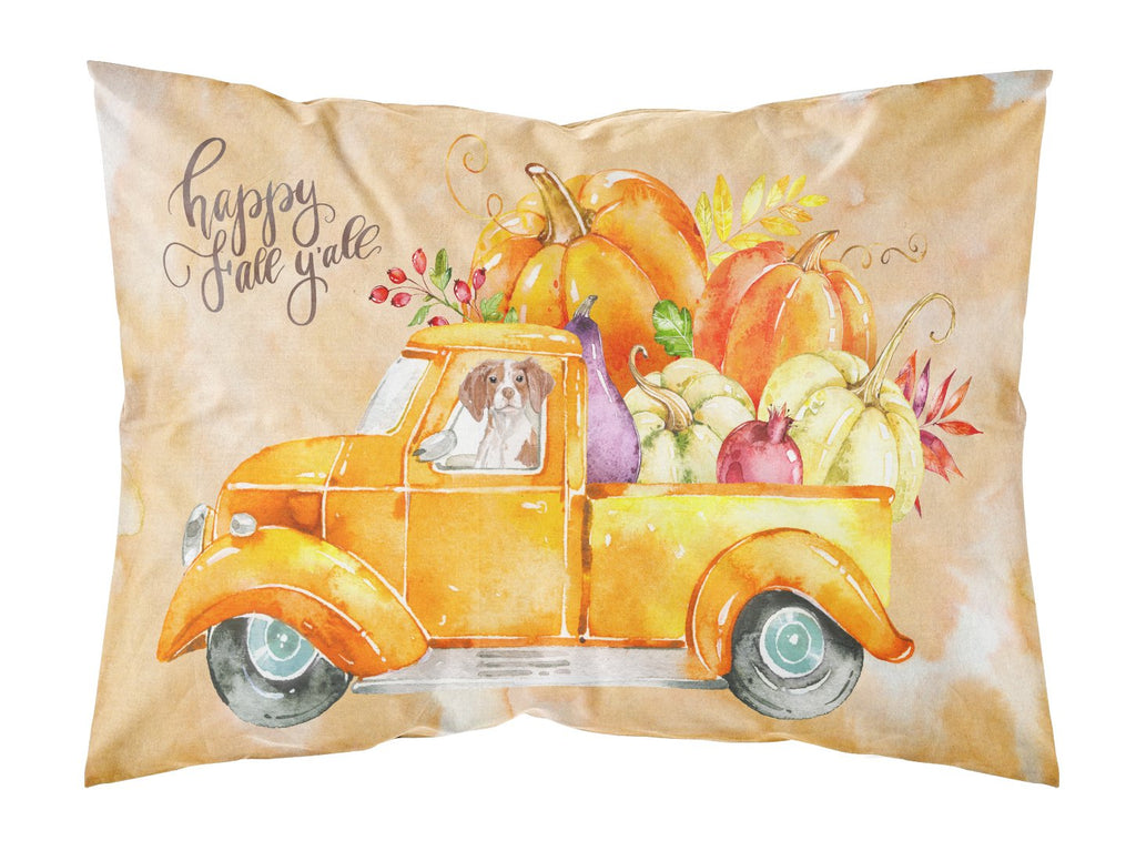 Fall Harvest Brittany Spaniel Standard Pillowcase Lightweight Super Soft Easy Care Decorative Artwork Pillowcase, Standard