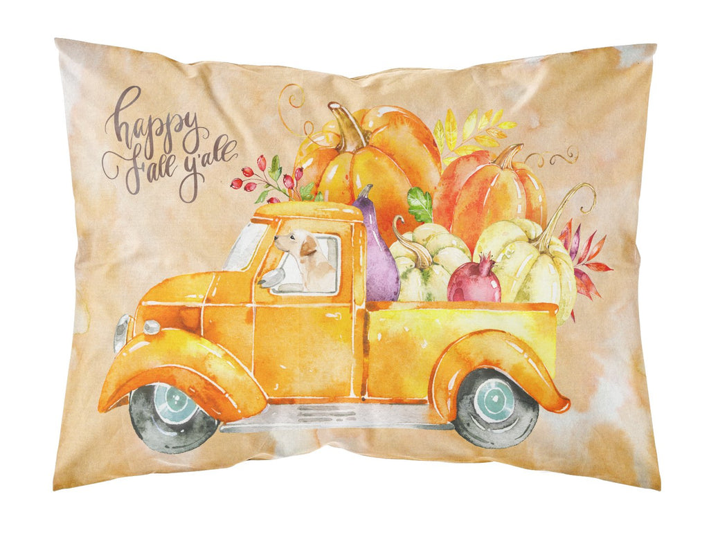 Fall Harvest Labrador Retriever Yellow Standard Pillowcase Lightweight Super Soft Easy Care Decorative Artwork Pillowcase, Standard