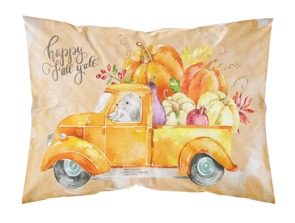 Fall Harvest White Poodle Standard Pillowcase Lightweight Super Soft Easy Care Decorative Artwork Pillowcase, Standard