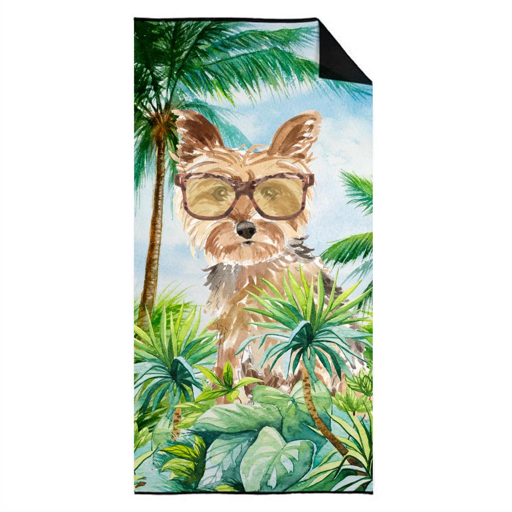 Yorkie Premium Beach Towel Oversized Towel Beach Blanket, Pool, Beach Essentials, Yoga, Premium Bath Towel, Quick Dry Plush