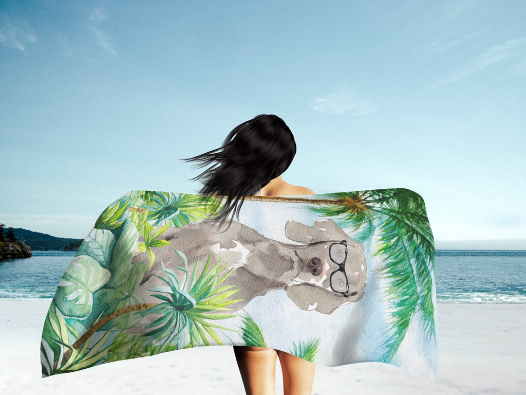 Weimaraner Premium Beach Towel Oversized Towel Beach Blanket, Pool, Beach Essentials, Yoga, Premium Bath Towel, Quick Dry Plush