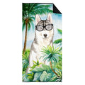 Siberian Husky Premium Beach Towel Oversized Towel Beach Blanket, Pool, Beach Essentials, Yoga, Premium Bath Towel, Quick Dry Plush