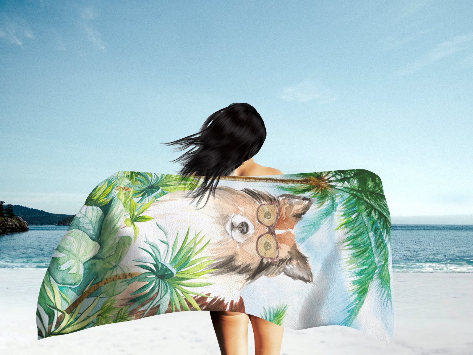 Sheltie Premium Beach Towel Oversized Towel Beach Blanket, Pool, Beach Essentials, Yoga, Premium Bath Towel, Quick Dry Plush