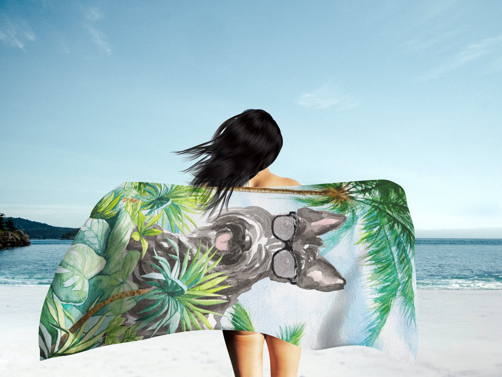 Scottish Terrier Premium Beach Towel Oversized Towel Beach Blanket, Pool, Beach Essentials, Yoga, Premium Bath Towel, Quick Dry Plush