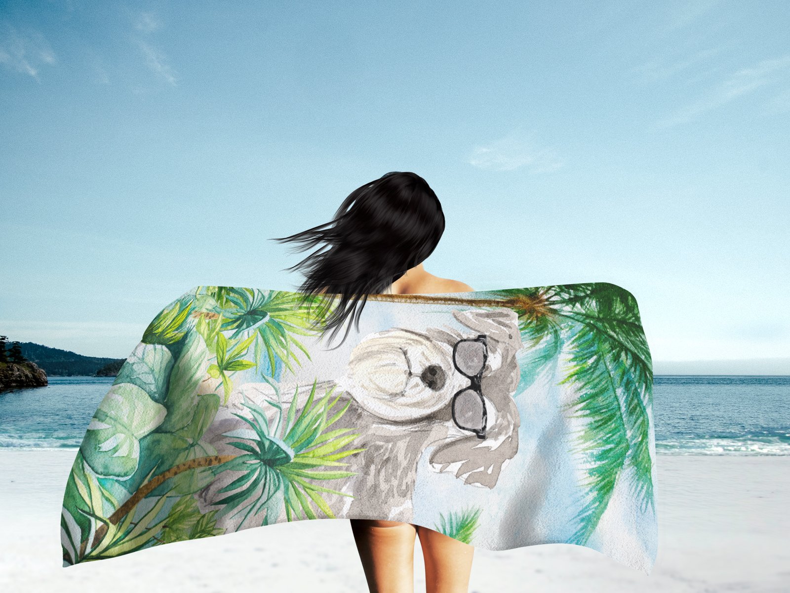 Schnauzer #1 Premium Beach Towel Oversized Towel Beach Blanket, Pool, Beach Essentials, Yoga, Premium Bath Towel, Quick Dry Plush