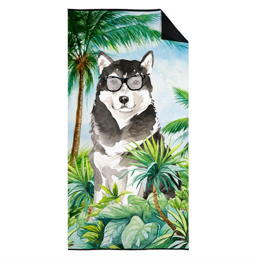 Alaskan Malamute Premium Beach Towel Oversized Towel Beach Blanket, Pool, Beach Essentials, Yoga, Premium Bath Towel, Quick Dry Plush