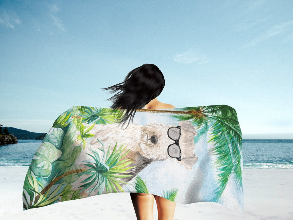 Lakeland Terrier Premium Beach Towel Oversized Towel Beach Blanket, Pool, Beach Essentials, Yoga, Premium Bath Towel, Quick Dry Plush