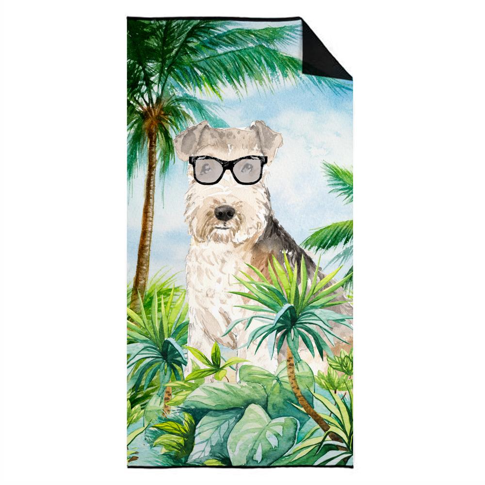 Lakeland Terrier Premium Beach Towel Oversized Towel Beach Blanket, Pool, Beach Essentials, Yoga, Premium Bath Towel, Quick Dry Plush