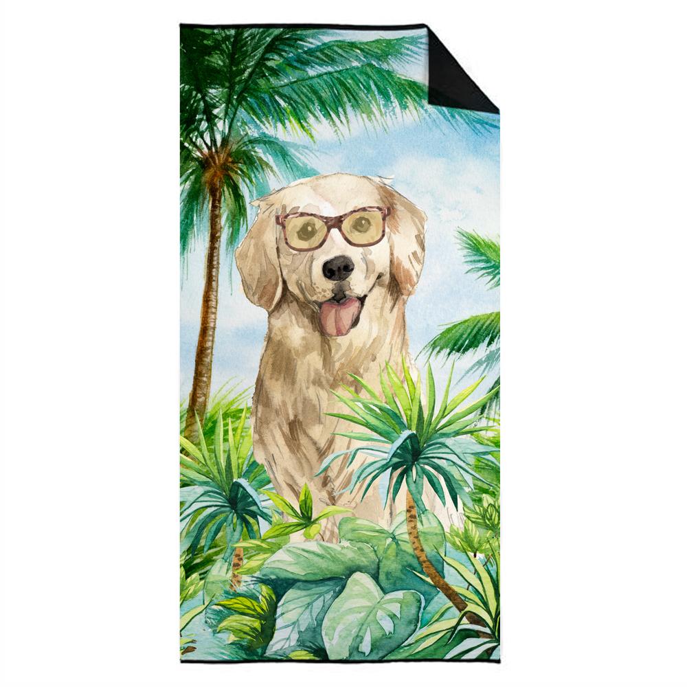 Golden Retriever Premium Beach Towel Oversized Towel Beach Blanket, Pool, Beach Essentials, Yoga, Premium Bath Towel, Quick Dry Plush