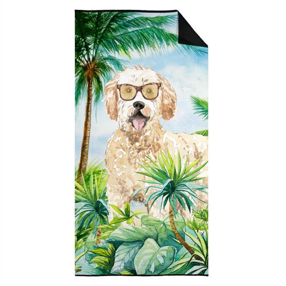 Goldendoodle Premium Beach Towel Oversized Towel Beach Blanket, Pool, Beach Essentials, Yoga, Premium Bath Towel, Quick Dry Plush