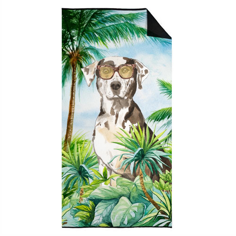 Catahoula Leopard Dog Premium Beach Towel Oversized Towel Beach Blanket, Pool, Beach Essentials, Yoga, Premium Bath Towel, Quick Dry Plush
