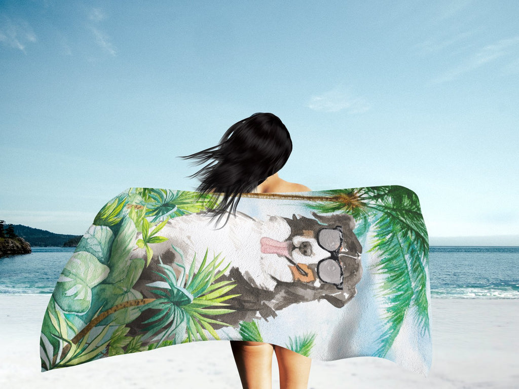Bernese Mountain Dog Premium Beach Towel Oversized Towel Beach Blanket, Pool, Beach Essentials, Yoga, Premium Bath Towel, Quick Dry Plush