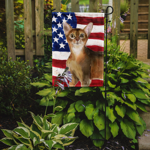Abyssinian American Flag Garden Flag Mailbox Decorative Yard Banner Outside Patio Artwork for Flower Beds, Garden Size, Multicolor