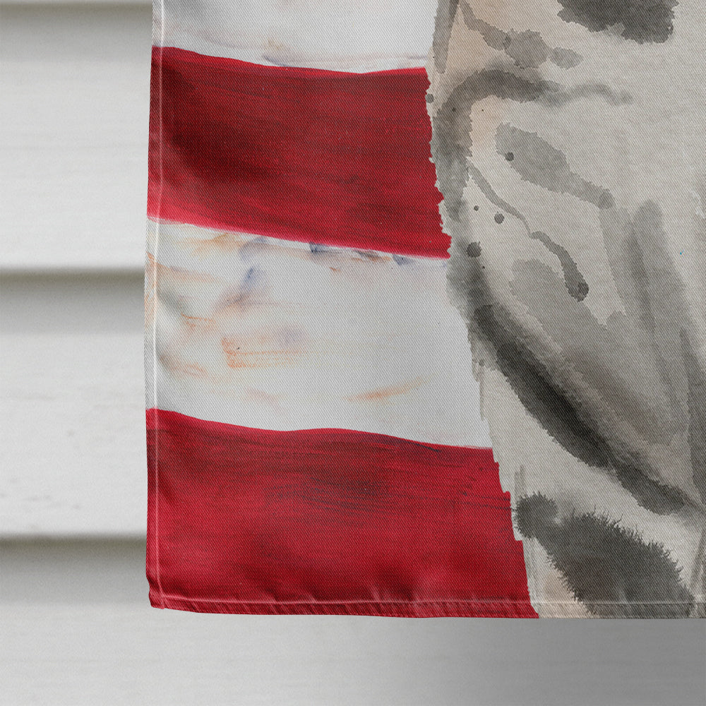 American Shorthair American Flag House Flag 28x40 Porch Sleeve Pole Decorative Outside Yard Banner Artwork Wall Hanging, Polyester