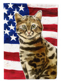 Bengal American Flag House Flag 28x40 Porch Sleeve Pole Decorative Outside Yard Banner Artwork Wall Hanging, Polyester