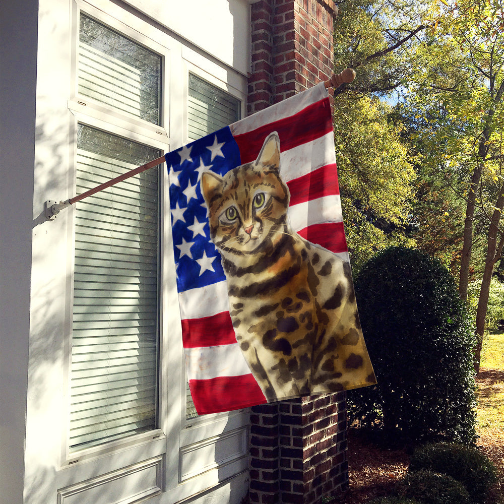 Bengal American Flag House Flag 28x40 Porch Sleeve Pole Decorative Outside Yard Banner Artwork Wall Hanging, Polyester