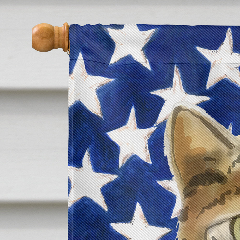 Bengal American Flag House Flag 28x40 Porch Sleeve Pole Decorative Outside Yard Banner Artwork Wall Hanging, Polyester