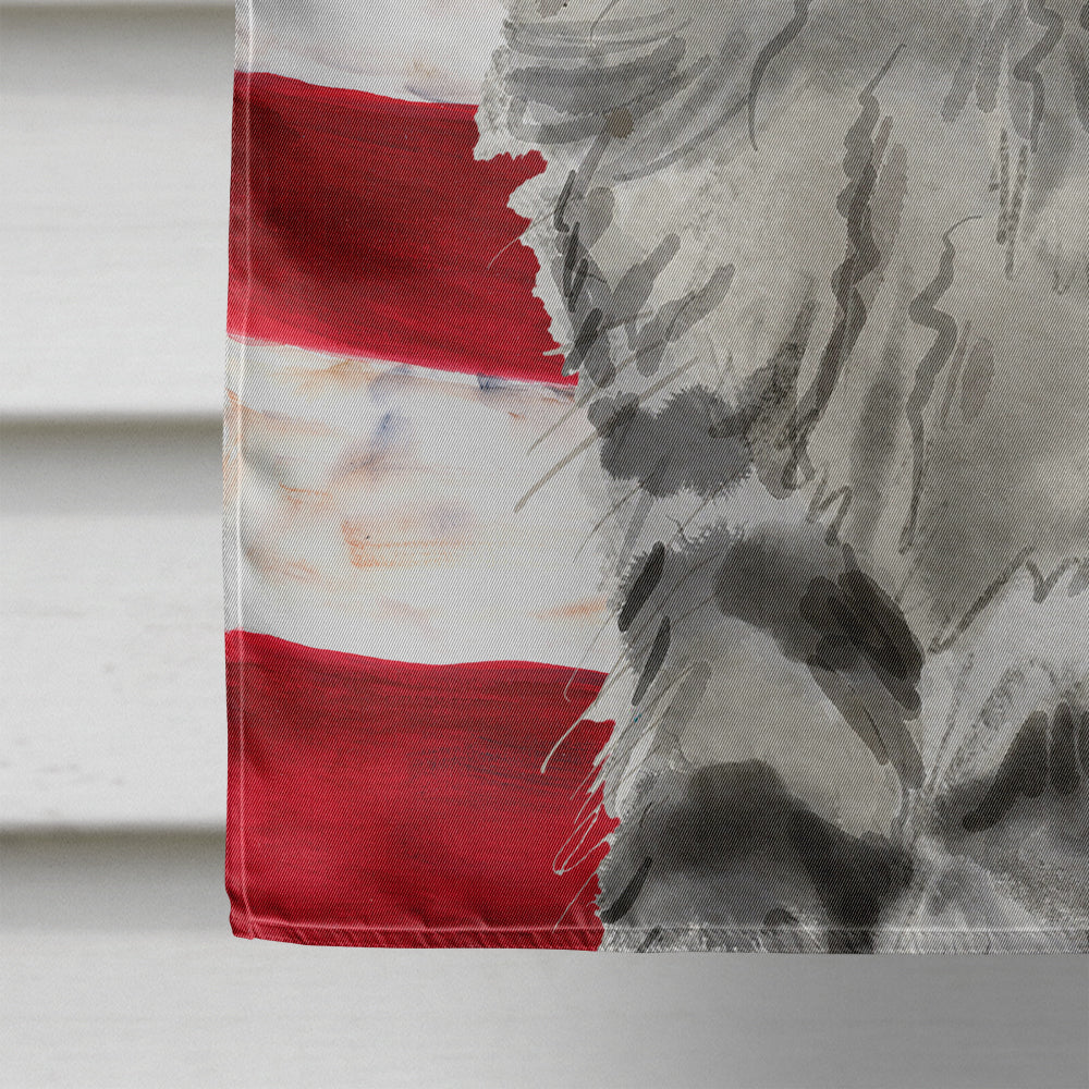 Maine Coon American Flag House Flag 28x40 Porch Sleeve Pole Decorative Outside Yard Banner Artwork Wall Hanging, Polyester