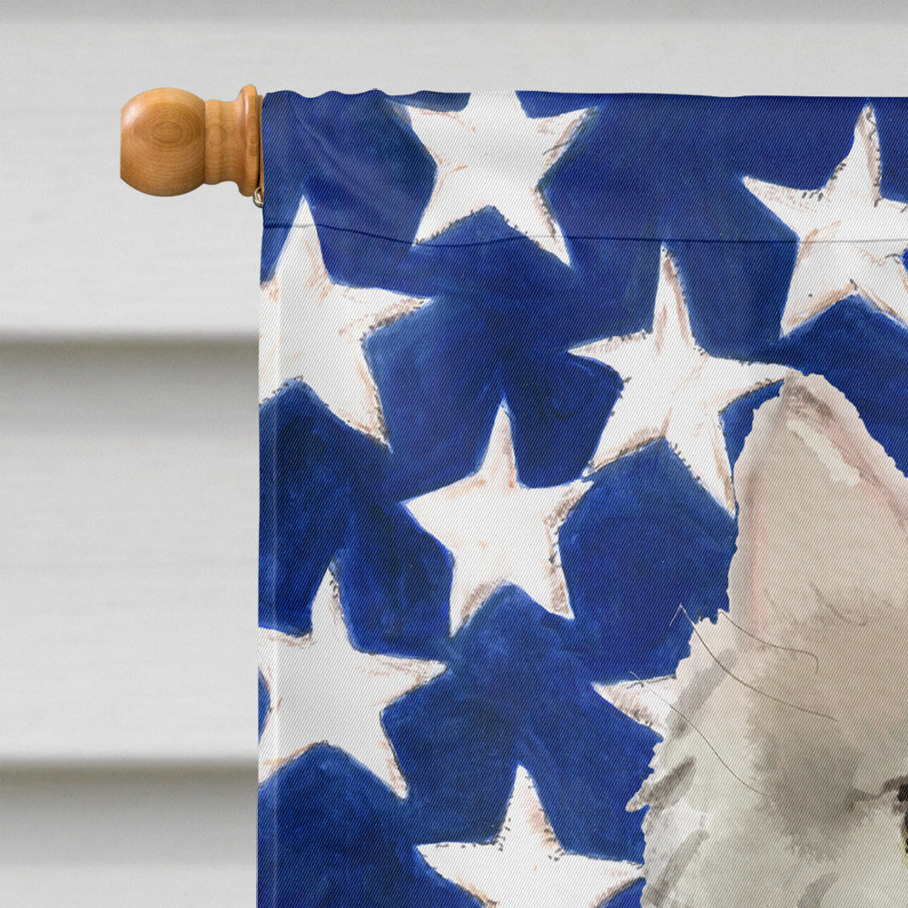 Ragamuffin American Flag House Flag 28x40 Porch Sleeve Pole Decorative Outside Yard Banner Artwork Wall Hanging, Polyester