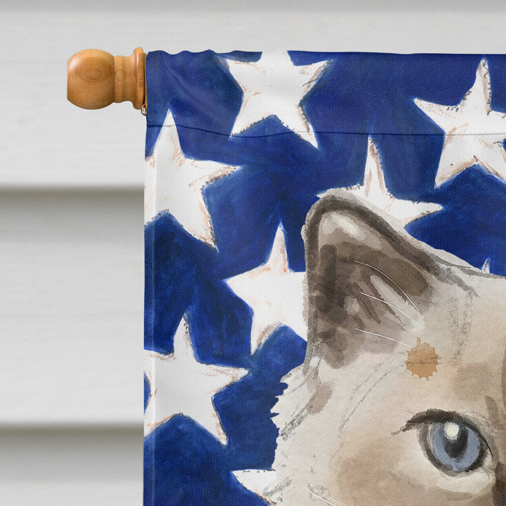 Ragdoll American Flag House Flag 28x40 Porch Sleeve Pole Decorative Outside Yard Banner Artwork Wall Hanging, Polyester