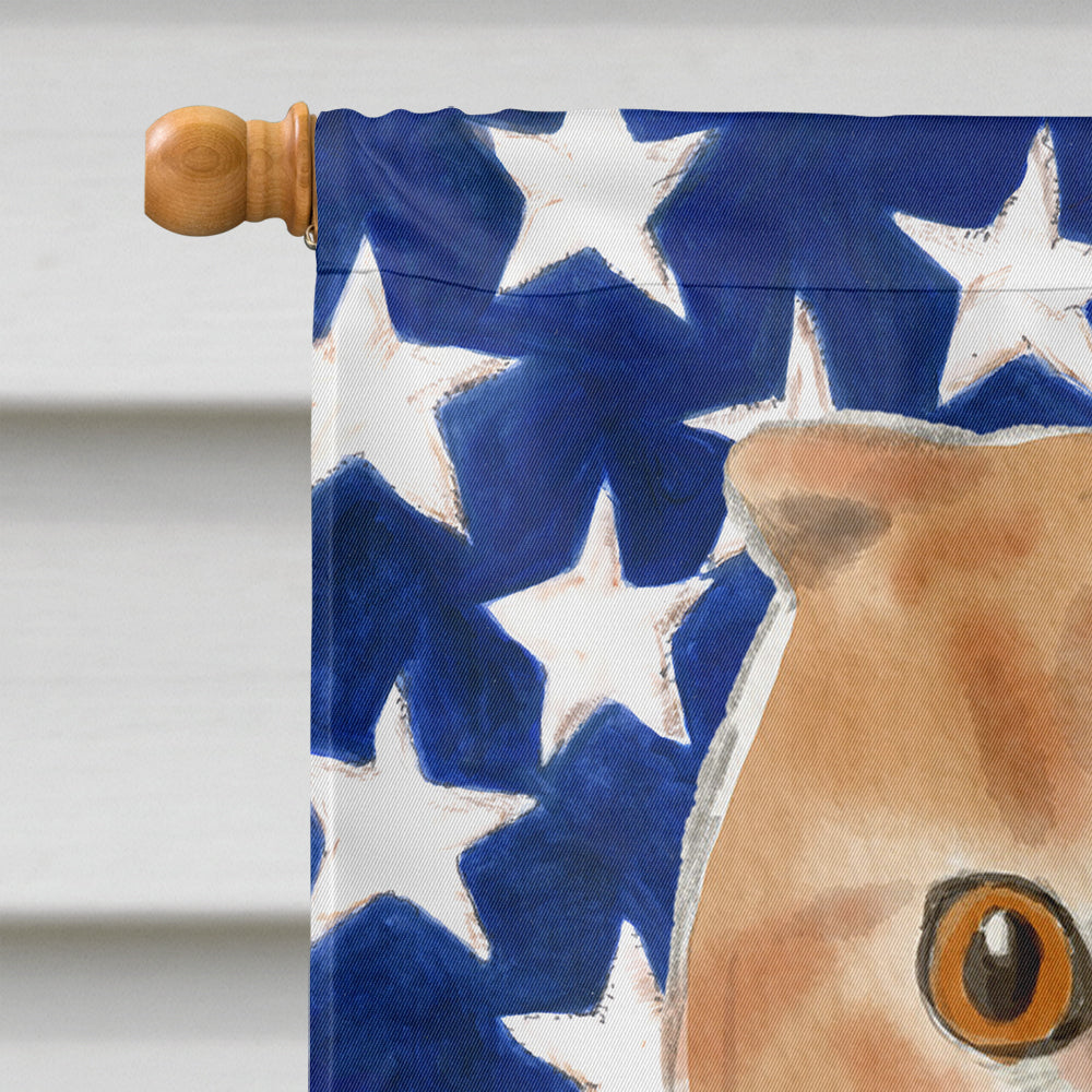 Scottish Fold American Flag House Flag 28x40 Porch Sleeve Pole Decorative Outside Yard Banner Artwork Wall Hanging, Polyester