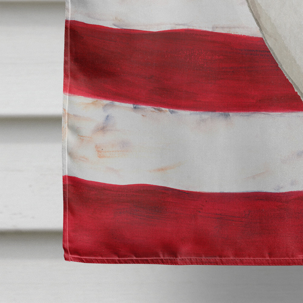 Scottish Fold American Flag House Flag 28x40 Porch Sleeve Pole Decorative Outside Yard Banner Artwork Wall Hanging, Polyester
