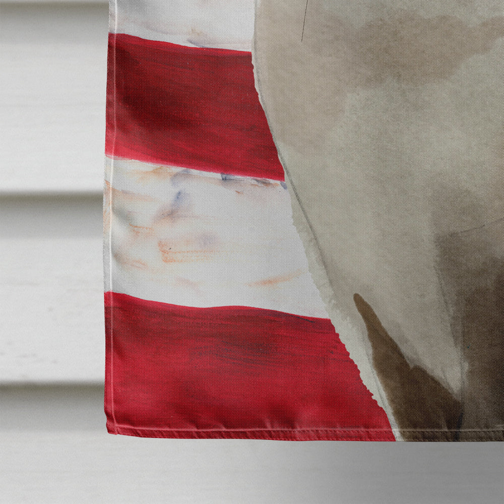 Siamese American Flag House Flag 28x40 Porch Sleeve Pole Decorative Outside Yard Banner Artwork Wall Hanging, Polyester