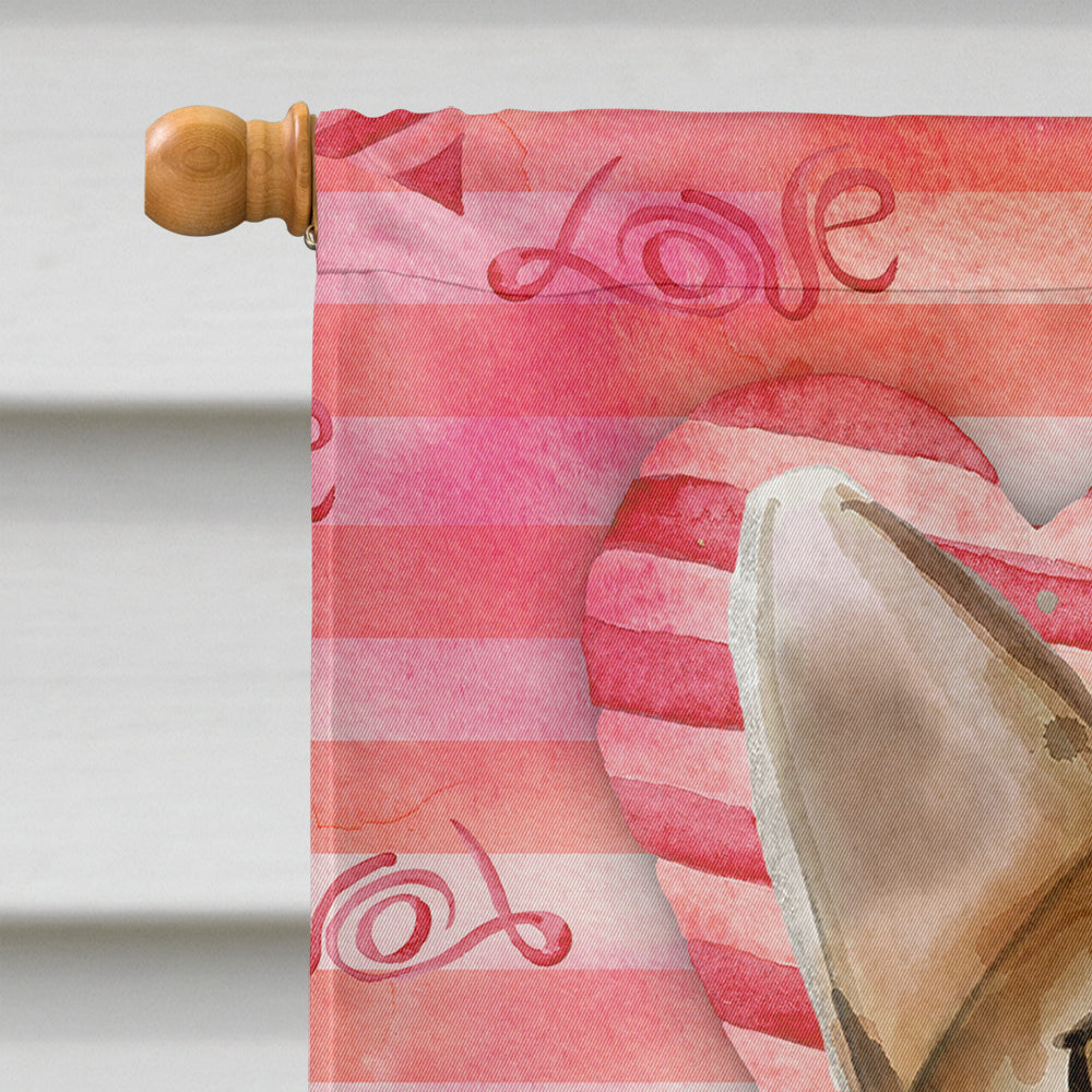 Abyssinian Cat Love House Flag 28x40 Porch Sleeve Pole Decorative Outside Yard Banner Artwork Wall Hanging, Polyester