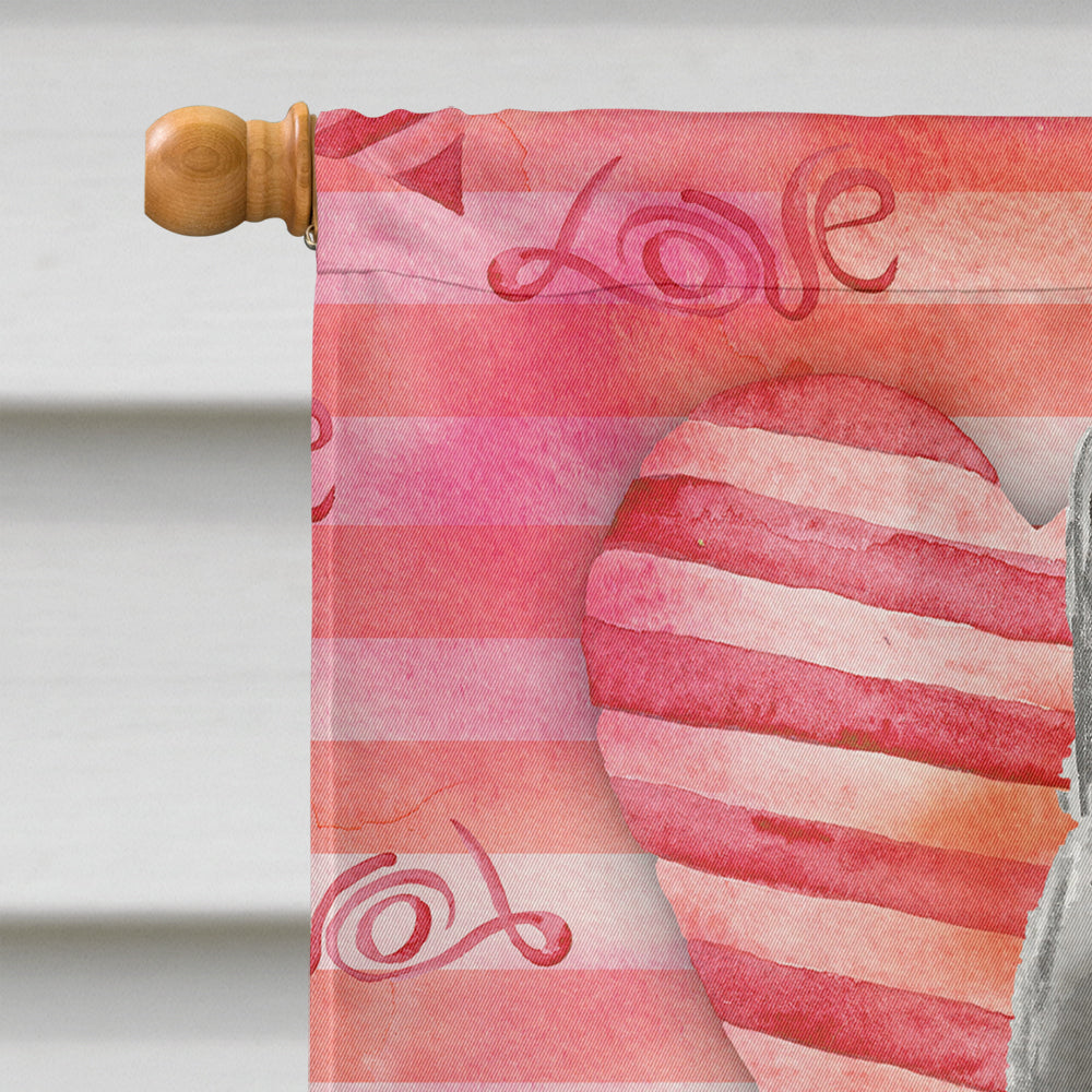 British Shorthair Cat Love House Flag 28x40 Porch Sleeve Pole Decorative Outside Yard Banner Artwork Wall Hanging, Polyester