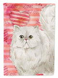 Persian Cat Love House Flag 28x40 Porch Sleeve Pole Decorative Outside Yard Banner Artwork Wall Hanging, Polyester