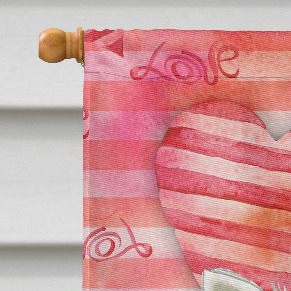 Persian Cat Love House Flag 28x40 Porch Sleeve Pole Decorative Outside Yard Banner Artwork Wall Hanging, Polyester