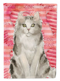Ragamuffin Cat Love House Flag 28x40 Porch Sleeve Pole Decorative Outside Yard Banner Artwork Wall Hanging, Polyester