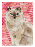 Ragdoll Cat Love House Flag 28x40 Porch Sleeve Pole Decorative Outside Yard Banner Artwork Wall Hanging, Polyester