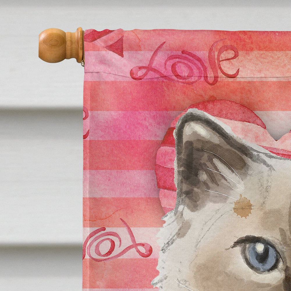 Ragdoll Cat Love House Flag 28x40 Porch Sleeve Pole Decorative Outside Yard Banner Artwork Wall Hanging, Polyester