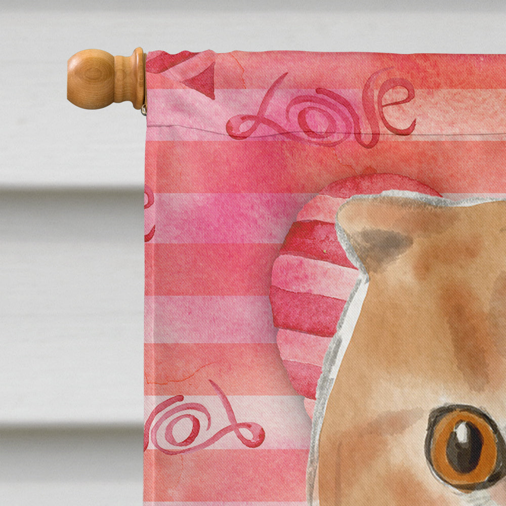 Scottish Fold Cat Love House Flag 28x40 Porch Sleeve Pole Decorative Outside Yard Banner Artwork Wall Hanging, Polyester