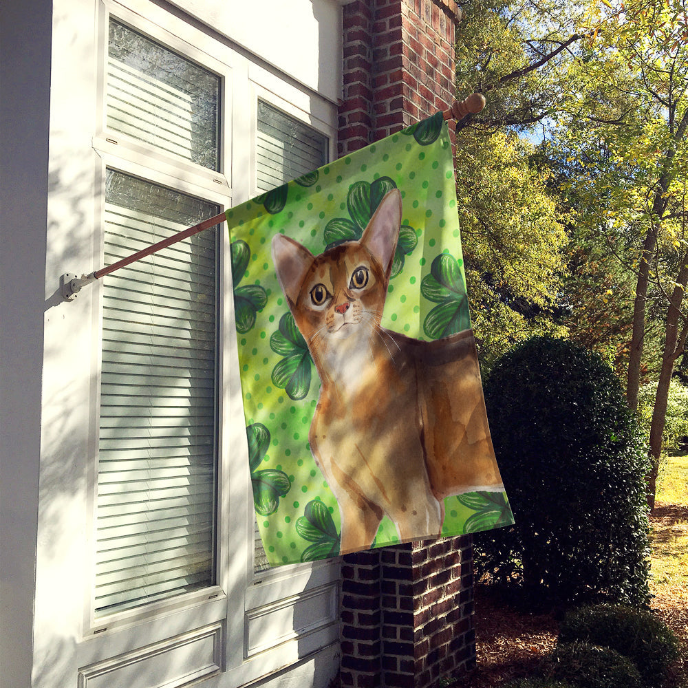 Abyssinian Shamrock House Flag 28x40 Porch Sleeve Pole Decorative Outside Yard Banner Artwork Wall Hanging, Polyester