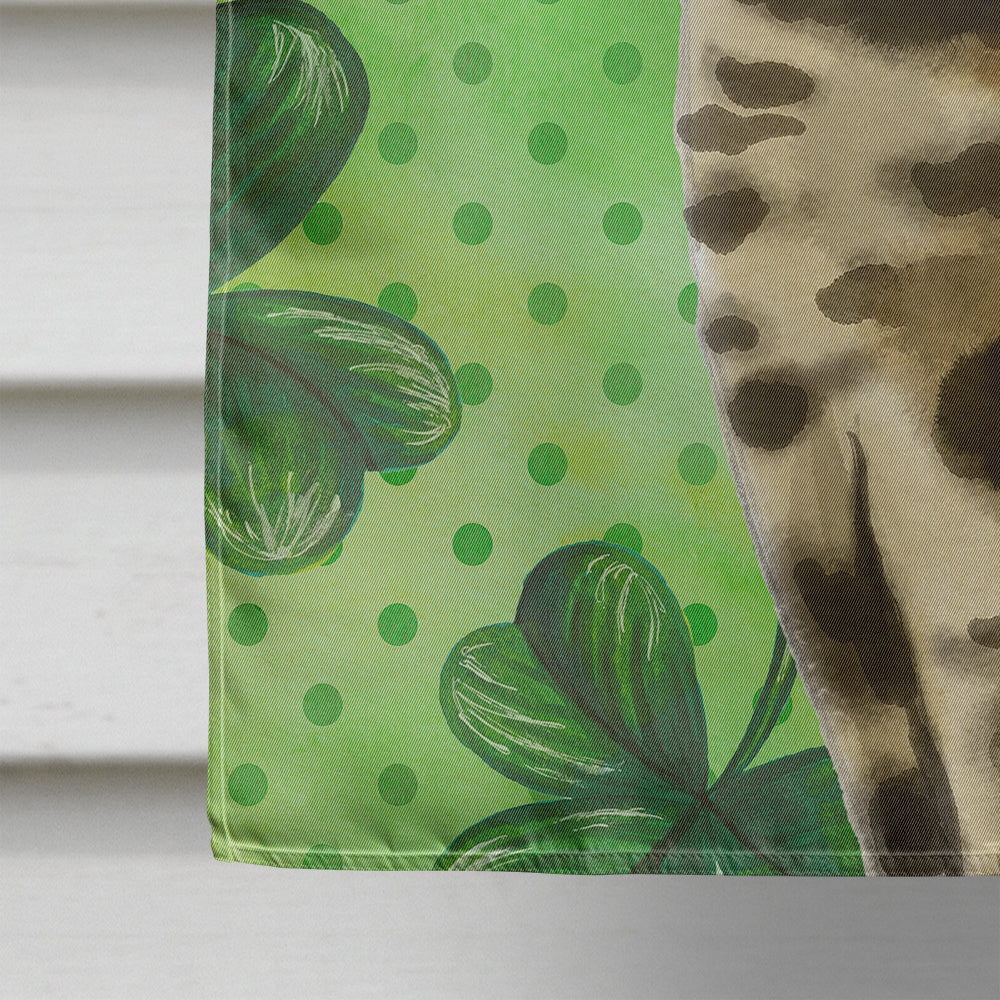 Bengal Shamrock House Flag 28x40 Porch Sleeve Pole Decorative Outside Yard Banner Artwork Wall Hanging, Polyester