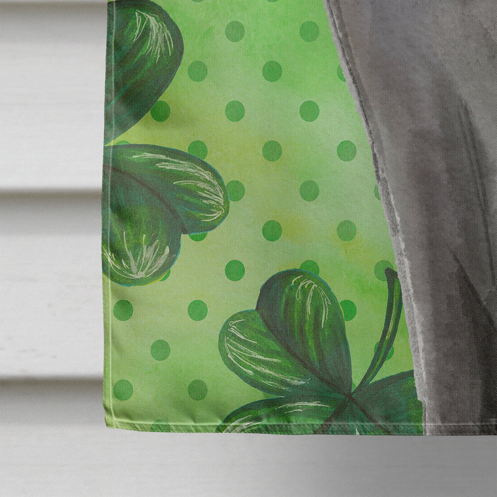 Blue Russian Shamrock House Flag 28x40 Porch Sleeve Pole Decorative Outside Yard Banner Artwork Wall Hanging, Polyester