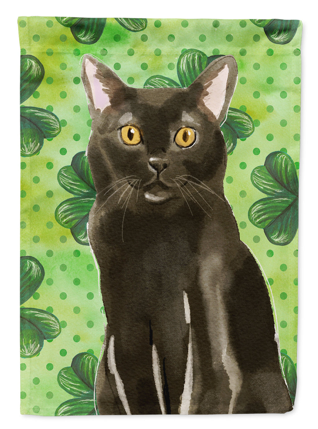 Bombay Shamrock House Flag 28x40 Porch Sleeve Pole Decorative Outside Yard Banner Artwork Wall Hanging, Polyester