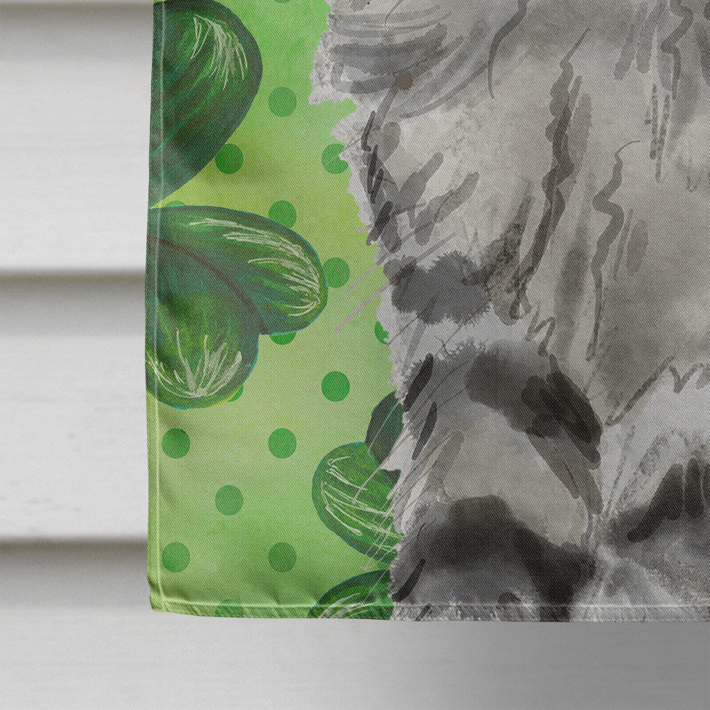 Maine Coon Shamrock House Flag 28x40 Porch Sleeve Pole Decorative Outside Yard Banner Artwork Wall Hanging, Polyester